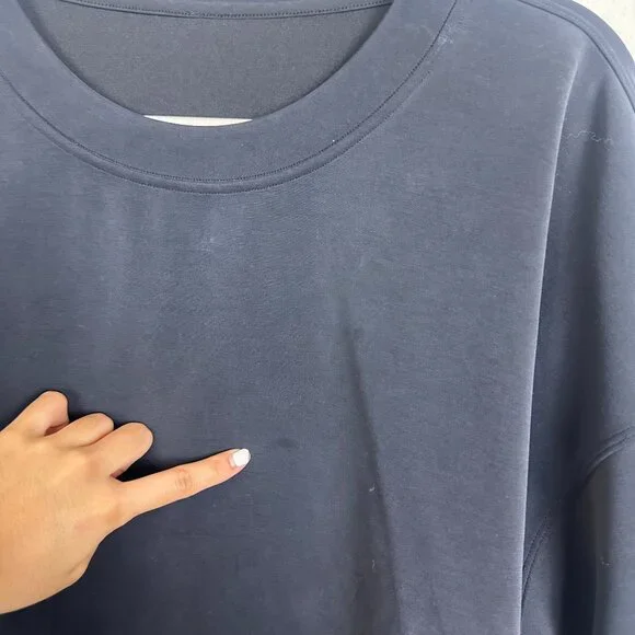 Lululemon Perfectly Oversized Cropped Crew French Terry 12 Athleisure Athletic S - Picture 6 of 7